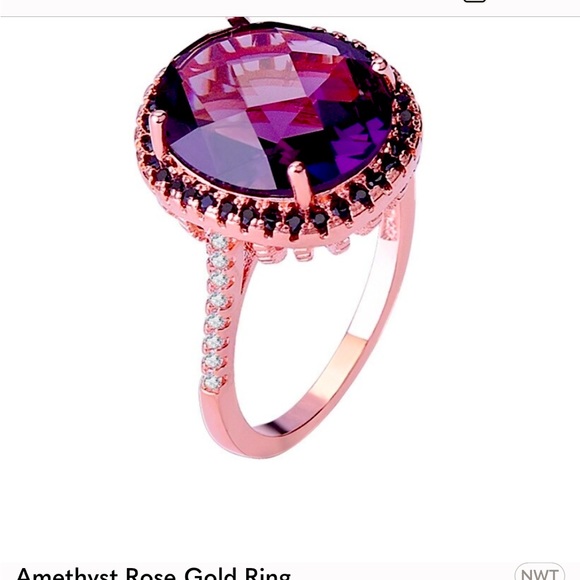 Jewelry - Amethyst Rose Gold Ring